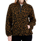 Suéter feminino estampado Sherpa com zíper de um quarto, tamanho pequeno, marrom, tamanho extragrande, da Style &amp; Co