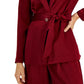 Blazer Alfani Feminino de Cetim com Amarração na Cintura, Vermelho, Tamanho X-S