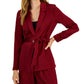 Blazer Alfani Feminino de Cetim com Amarração na Cintura, Vermelho, Tamanho X-S
