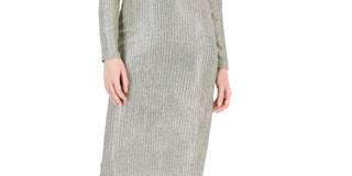 Vestido feminino com corpete cruzado INC International Concepts, dourado, tamanho XL