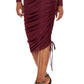 Vestido feminino com cordão e babados, INC International Concepts, vermelho, tamanho X-Large