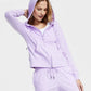 Jaqueta ID Ideology Retro Reciclada Feminina com Zíper Completo Roxo Tamanho Médio