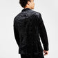 INC International Concepts Jaqueta de veludo masculina slim fit com estampa paisley, preta, tamanho XX-G