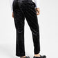 Calça de terno masculina de veludo estampado slim fit da INC International Concepts, preta, tamanho 29