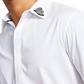 Camisa elástica com botões e detalhes embelezados da INC International Concepts para homens, branca, tamanho médio