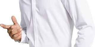 Camisa elástica com botões e detalhes embelezados da INC International Concepts para homens, branca, tamanho médio