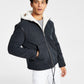 INC International Concepts Jaqueta masculina Erik Classic Fit com forro de lã e capuz, preta, tamanho grande