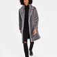 INC International Concepts Masculino Elton Classic Fit Frosted Tip Faux Fur Coat Cinza Tamanho X-Large
