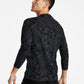 Camiseta masculina de manga comprida com estampa paisley e ajuste clássico da INC International Concepts, preta, tamanho grande