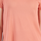 Camiseta feminina ID Ideology de malha relaxada, manga curta, rosa, tamanho grande