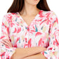 Blusa utilitária estampada Monet Mirage feminina da coleção JM, branca, tamanho médio