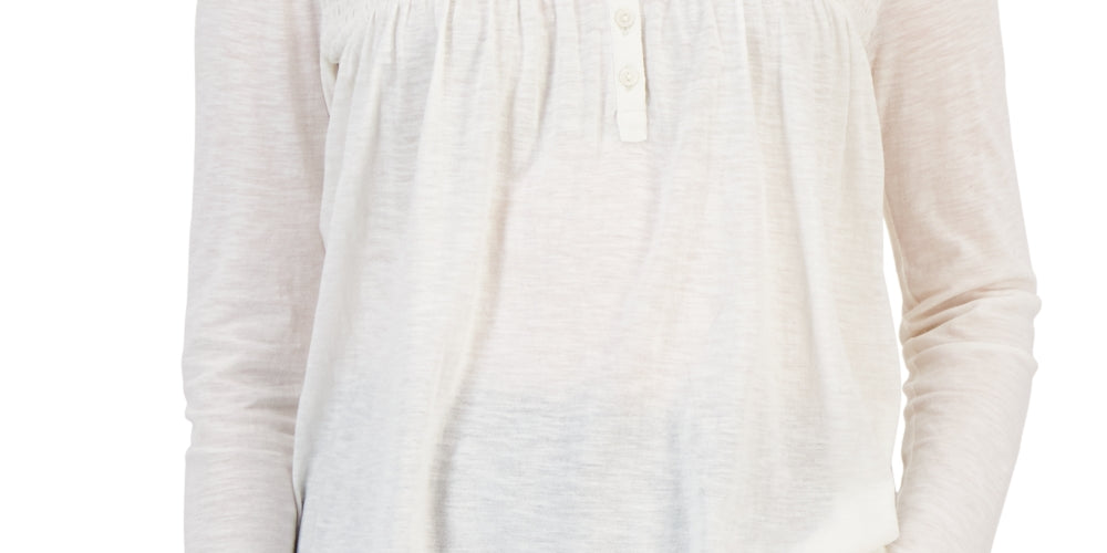 Blusa feminina de malha com babados e manga comprida, estilo &amp; co, branca, tamanho pequeno grande