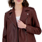 Jaqueta feminina de couro sintético INC International Concepts, marrom, tamanho extragrande