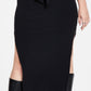 Vestido midi de malha canelada Bar III feminino, preto, tamanho pequeno, extragrande