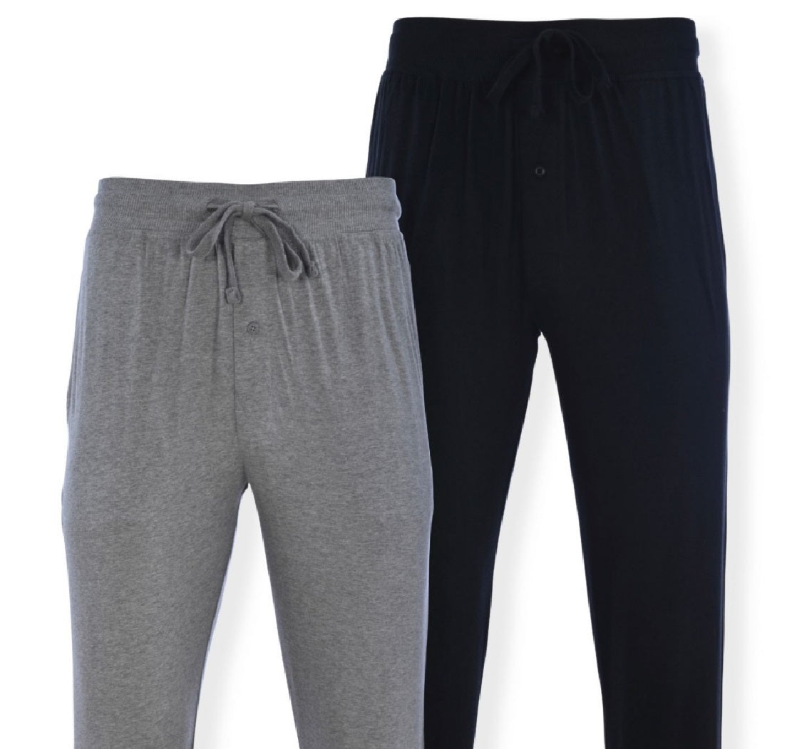 Pacote com 2 calças de moletom Hanes masculinas, cinza, tamanho médio