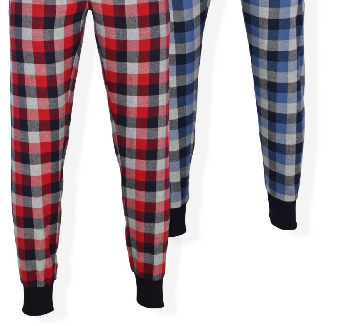 Calça de corrida de flanela masculina Hanes, pacote com 2, azul, tamanho médio