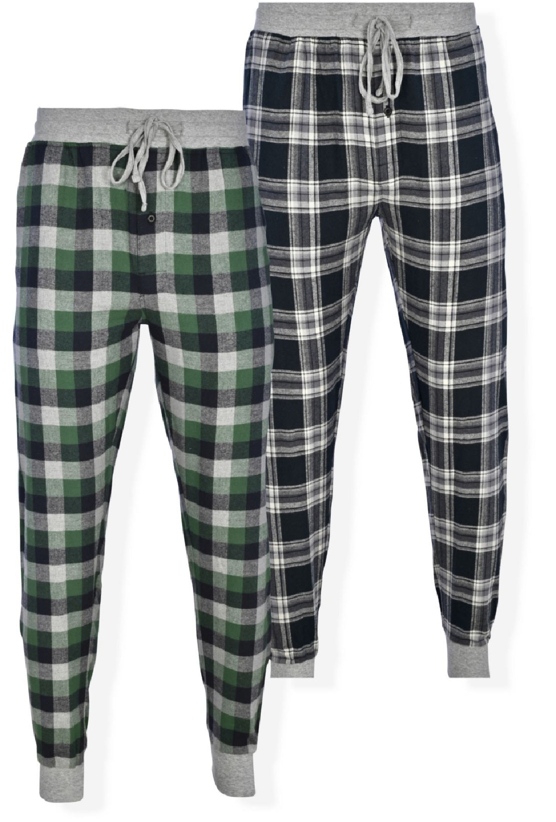 Calça de corrida de flanela masculina Hanes, pacote com 2, verde, tamanho médio