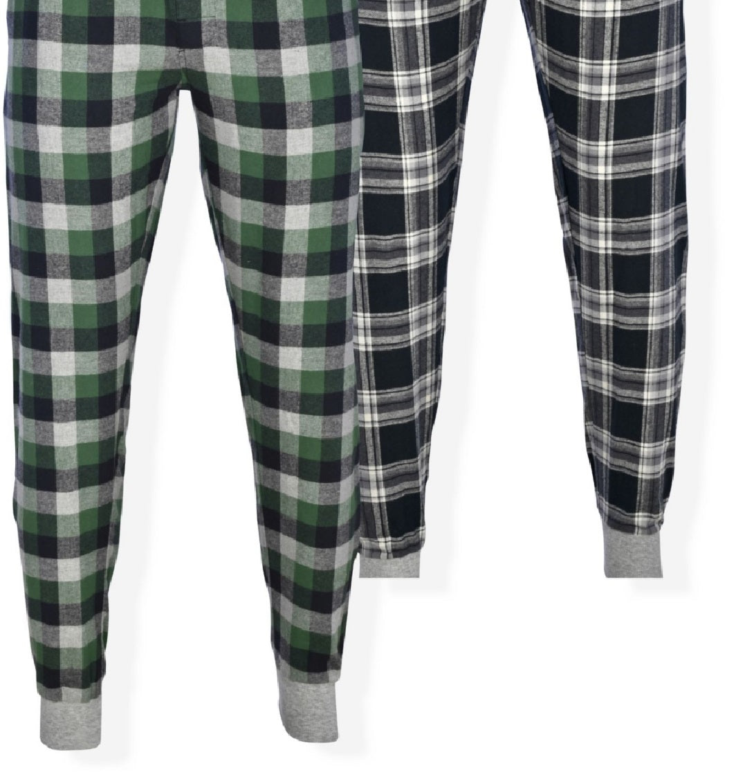 Calça de corrida de flanela masculina Hanes, pacote com 2, verde, tamanho médio