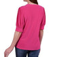 Blusa feminina manga curta balão NY Collection rosa tamanho pequeno médio