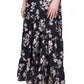 Vestido longo feminino NY Collection com alças finas e camadas, preto, tamanho grande