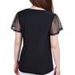 Top cravejado feminino NY Collection, preto, tamanho grande