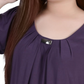 Blusa feminina manga curta balão NY Collection, roxa, tamanho pequeno grande