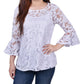 Blusa feminina NY Collection com manga sino e camisola lisa, branca, tamanho M