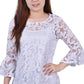 Blusa feminina NY Collection com manga sino e camisola lisa, branca, tamanho M