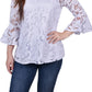 Blusa feminina NY Collection com manga sino e camisola lisa, branca, tamanho M