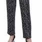 Calça feminina NY Collection cintura larga preta tamanho pequeno extragrande