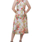 Vestido feminino de chiffon sem mangas com cinto e mangas compridas, tamanho pequeno e marrom, da coleção NY