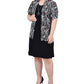 Conjunto feminino NY Collection, vestido de 2 peças, preto, tamanho 1X