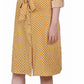 Vestido-camisa feminino estampado de manga comprida com aba dobrada, tamanho pequeno e grande, amarelo, da coleção NY