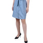 Vestido de cambraia feminino sem mangas com cinto e cinto Ny Collection, azul, tamanho médio