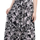 Saia longa estampada feminina NY Collection, preta, tamanho pequeno grande
