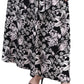 Saia longa estampada feminina NY Collection, preta, tamanho pequeno grande