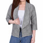 Jaqueta Ponte Feminina NY Collection Manga 3/4 Preta Tamanho Pequeno X-Grande