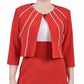 Conjunto de duas peças de jaqueta e vestido feminino NY Collection, vermelho, tamanho 4, pequeno