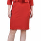 Conjunto de duas peças de jaqueta e vestido feminino NY Collection, vermelho, tamanho 4, pequeno