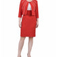 Conjunto de duas peças de jaqueta e vestido feminino NY Collection, vermelho, tamanho 4, pequeno