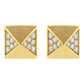 14K Yellow Gold 1/4 Cttw Diamond Pyramid Stud Earring (G-H Color, SI1-SI2 Clarity)