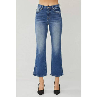 Risen - Calça Jeans Bootcut de Cintura Alta