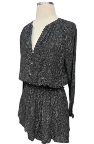 Trilhos - Vestido curto Zana com estampa animal e cintura franzida