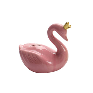 Creative Gifts International - Cisne de cerâmica com banco de coroa