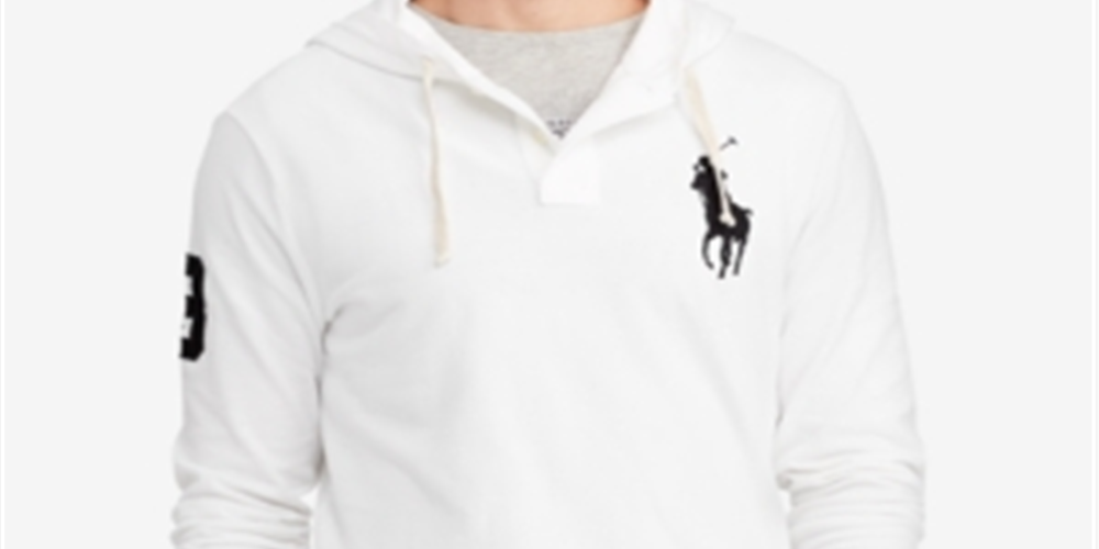Suéter Ralph Lauren Masculino Manga Longa com Botões Branco Tamanho Grande