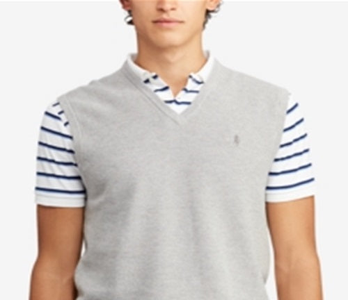 Colete Ralph Lauren Masculino Pima Knit Cinza Tamanho Médio