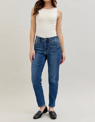 Judy Blue - Calça skinny skinny com bolso traseiro elástica e ajuste slim