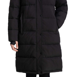 Casaco feminino com capuz BCBGeneration, preto, tamanho médio