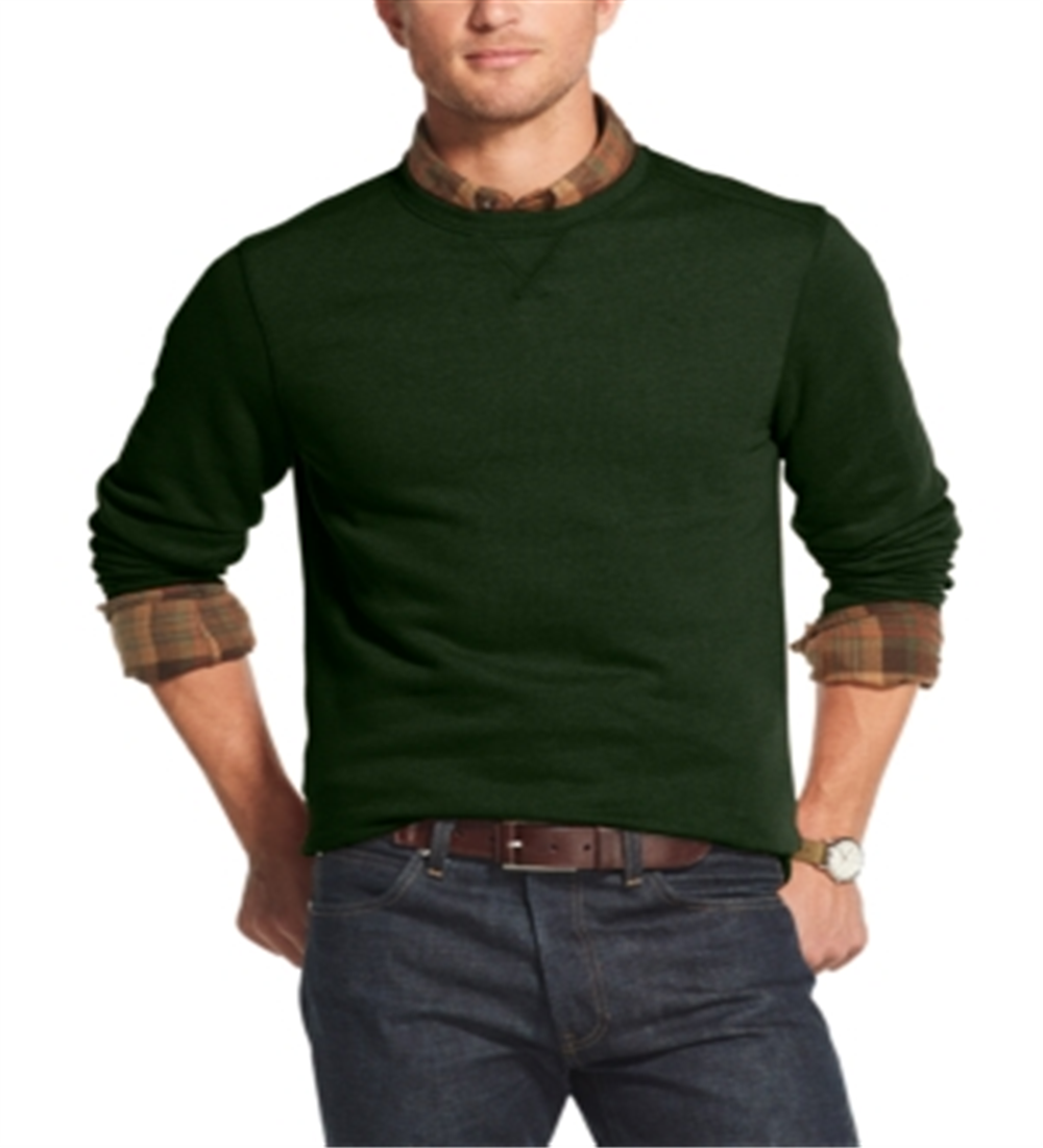 Moletom masculino GH Bass Mountain Fleece com gola redonda, verde, tamanho pequeno