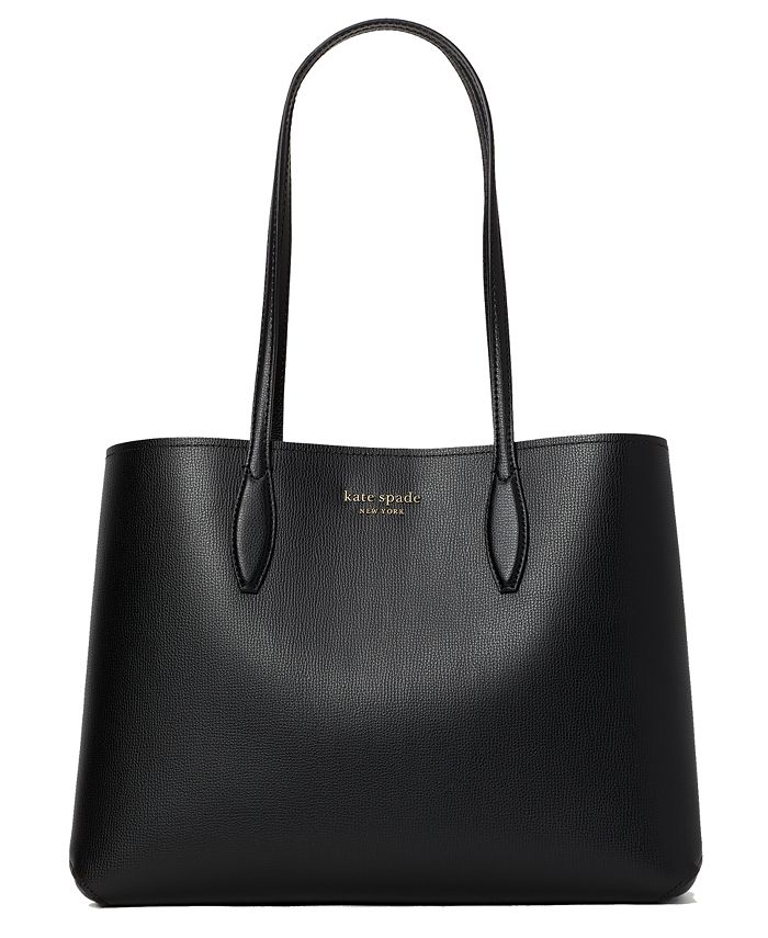 Kate Spade New York Bolsa Tote Grande de Couro Feminina All Day Preta Tamanho Regular